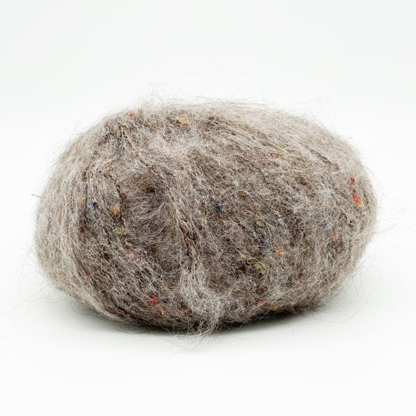 Premium alpavisco przewiewna do szali melanż brązowo-tweedowa