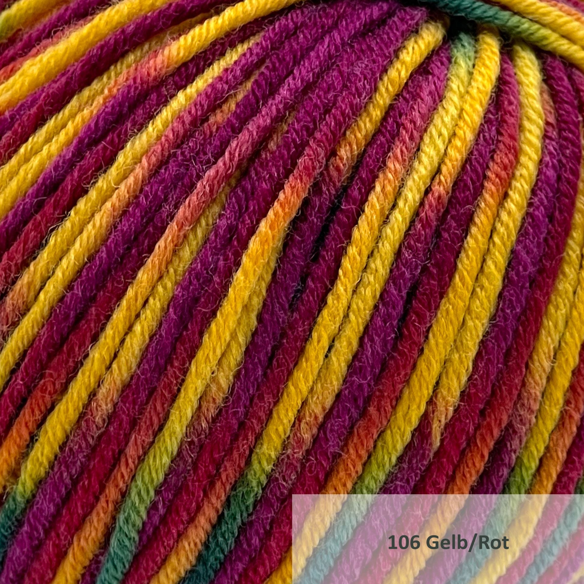 Premium merino print do swetra miękka włóczka 120m żółto-fioletowy