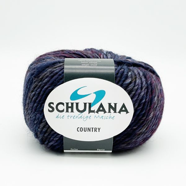 Miękka włóczka Country merino 100% premium ciepła 50g fioletowy 