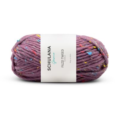 Miękka włóczka Filzzi Tweed premium merino tweed 50g różowo-jagodowy kolor